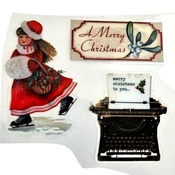 Instant Vintage Christmas Collection Santa Holiday Nostalgia Hankie Bundle - Picture 3 of 10